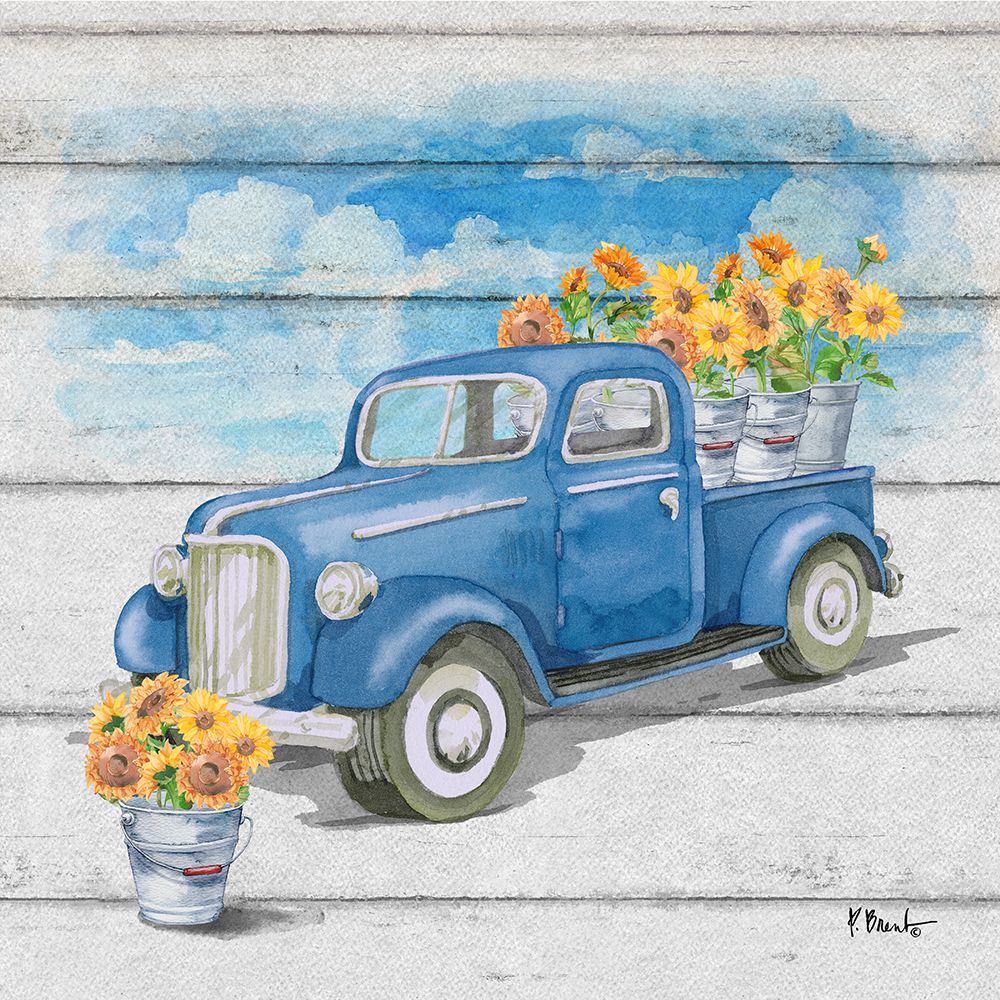 Flower Truck IV art print by Paul Brent for $57.95 CAD