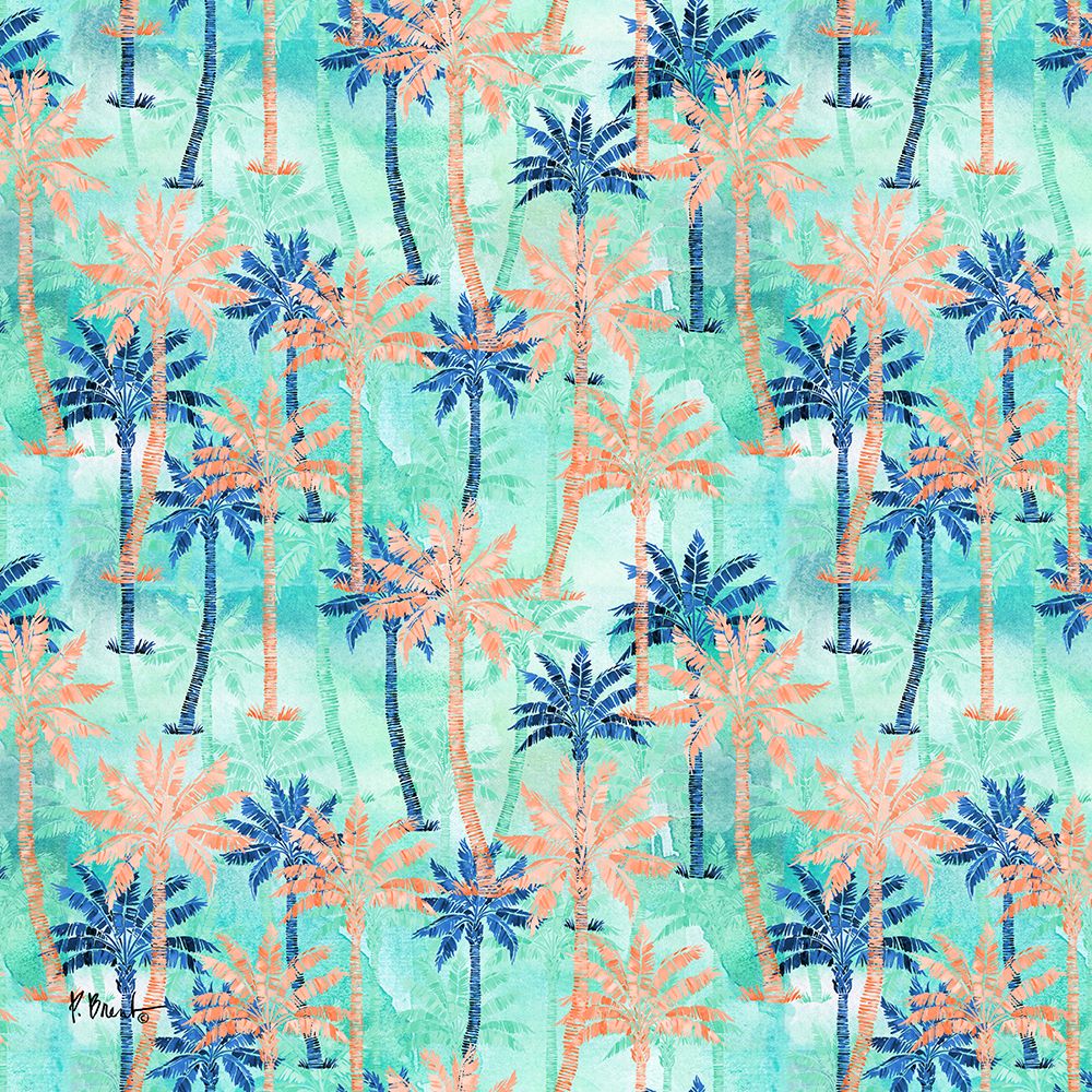 Melrose Palms - Aqua art print by Paul Brent for $57.95 CAD