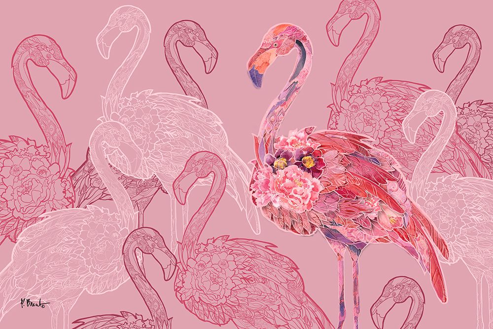 Flamingo Flock art print by Paul Brent for $57.95 CAD