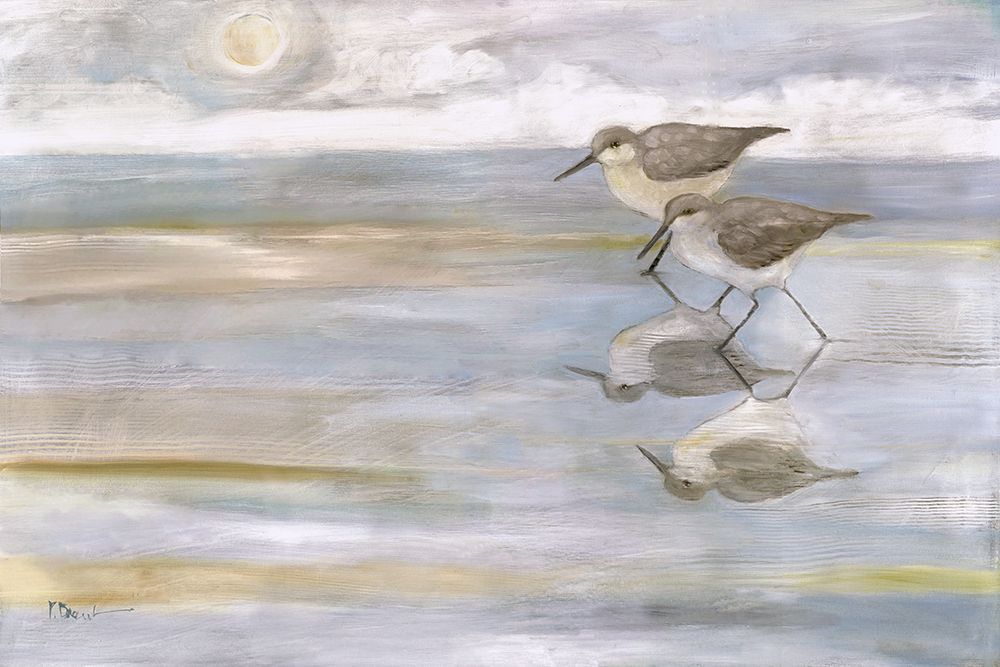 Sunlight Reflections - Two Sandpipers art print by Paul Brent for $57.95 CAD