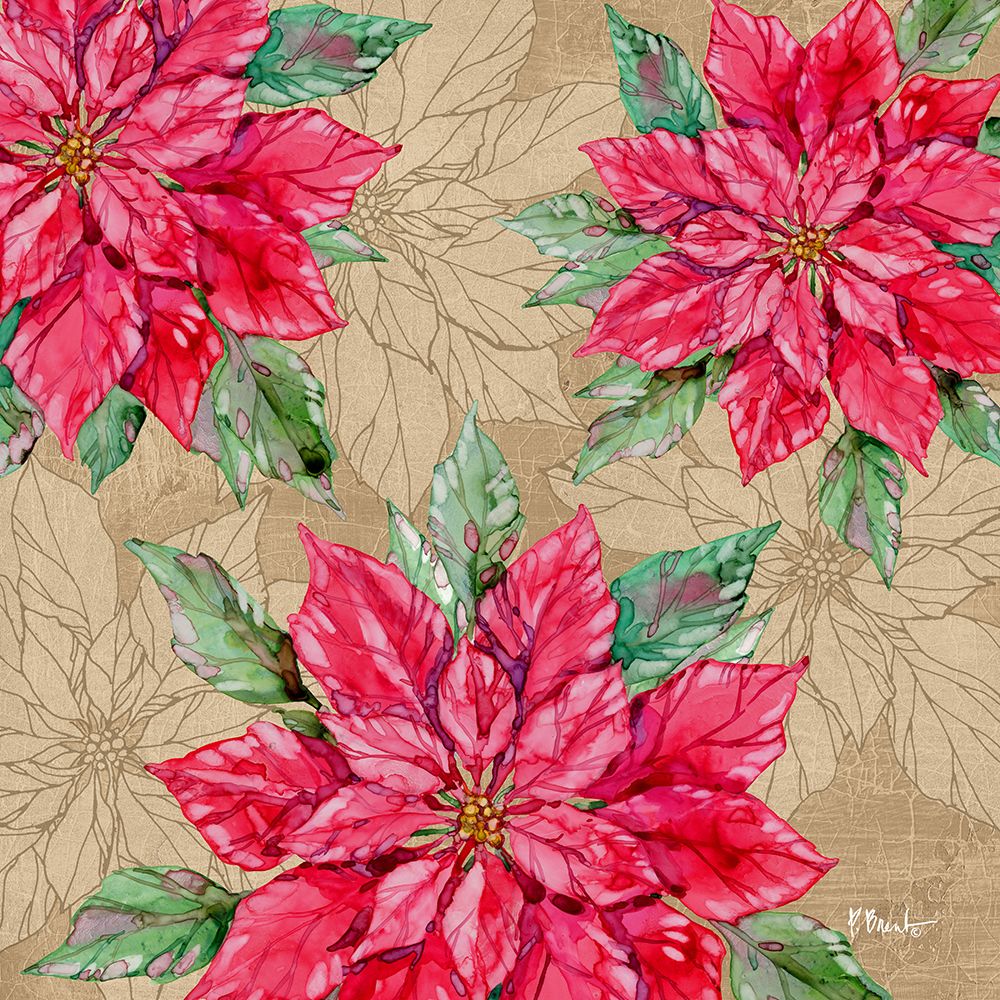 Fiona Poinsettias II art print by Paul Brent for $57.95 CAD