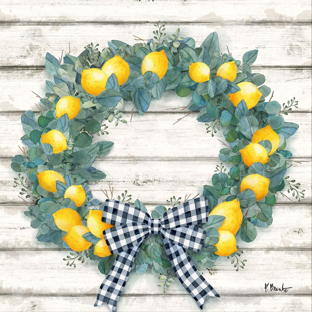 Lemon Wreath I art print by Paul Brent for $57.95 CAD