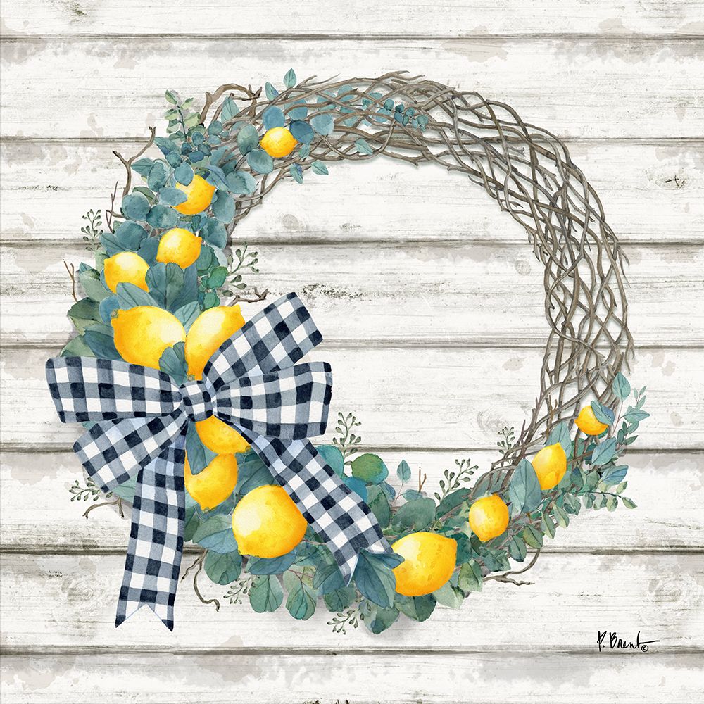 Lemon Wreath III art print by Paul Brent for $57.95 CAD