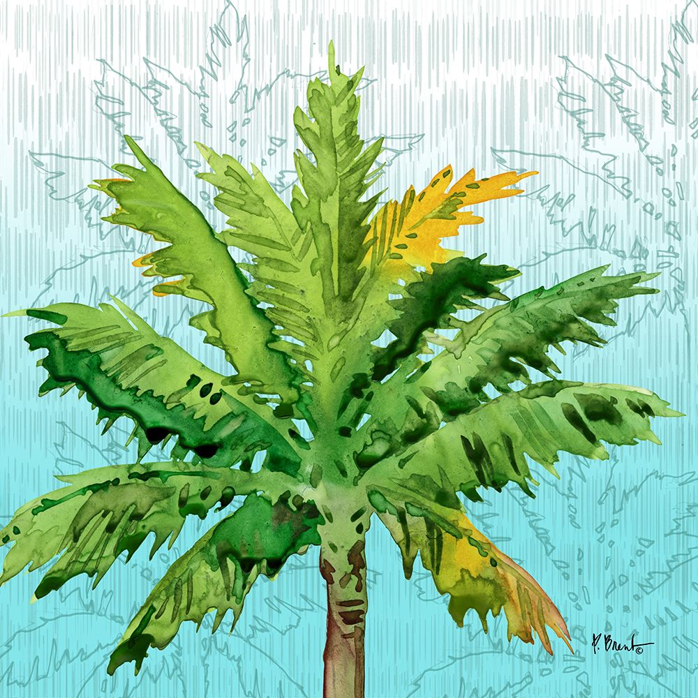 Hilo Palms I - Blue art print by Paul Brent for $57.95 CAD