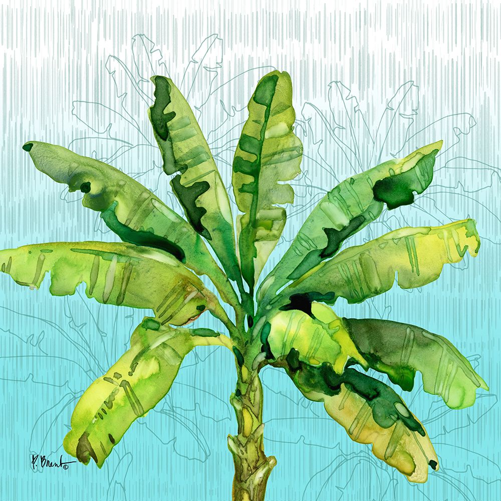 Hilo Palms II - Blue art print by Paul Brent for $57.95 CAD