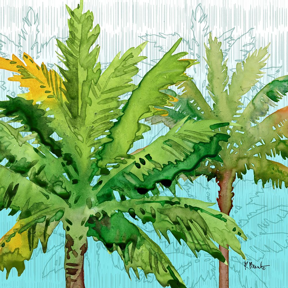 Hilo Palms III - Blue art print by Paul Brent for $57.95 CAD