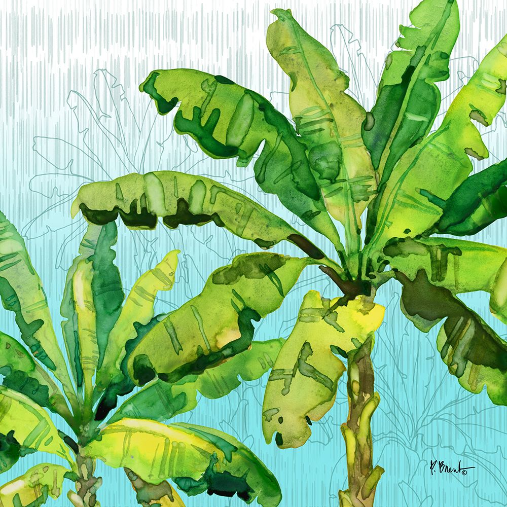 Hilo Palms IV - Blue art print by Paul Brent for $57.95 CAD
