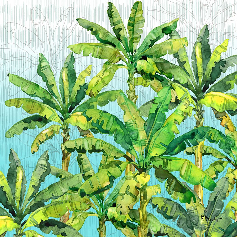 Hilo Palms VI - Blue art print by Paul Brent for $57.95 CAD