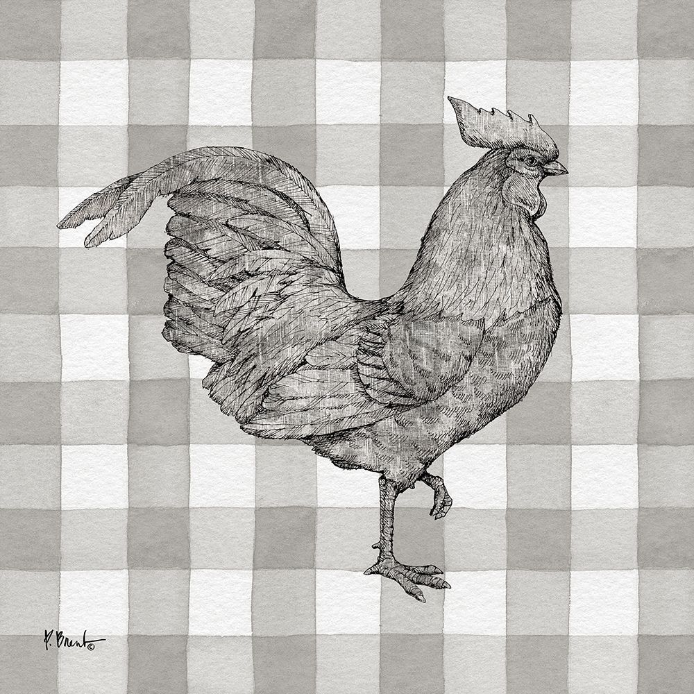 Lined Rooster I art print by Paul Brent for $57.95 CAD