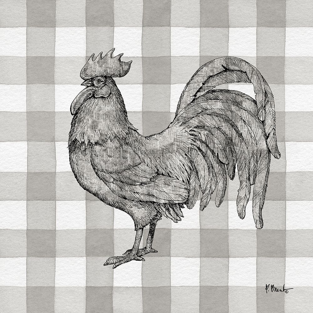 Lined Rooster II art print by Paul Brent for $57.95 CAD