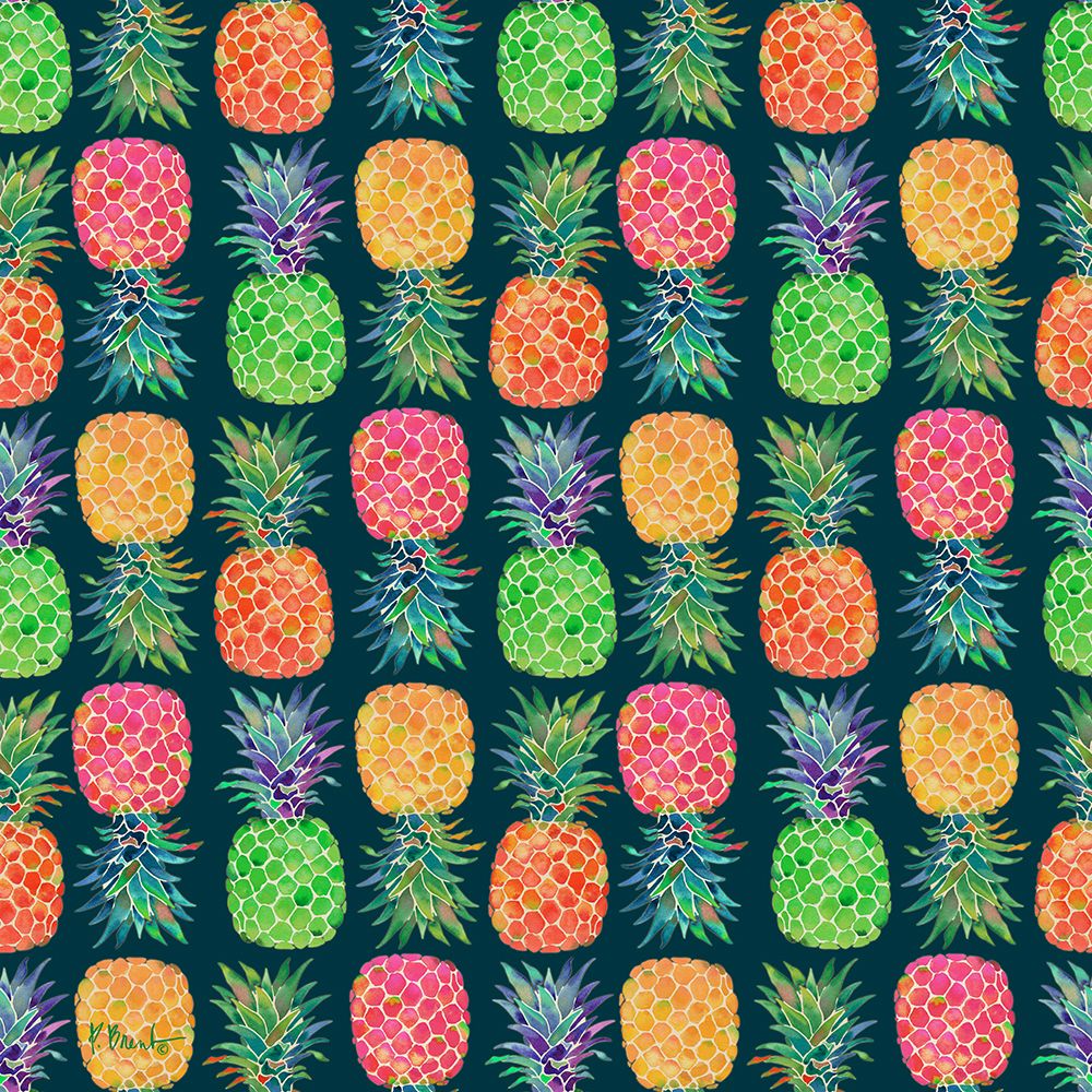 Tahiti Pineapple - Midnight art print by Paul Brent for $57.95 CAD