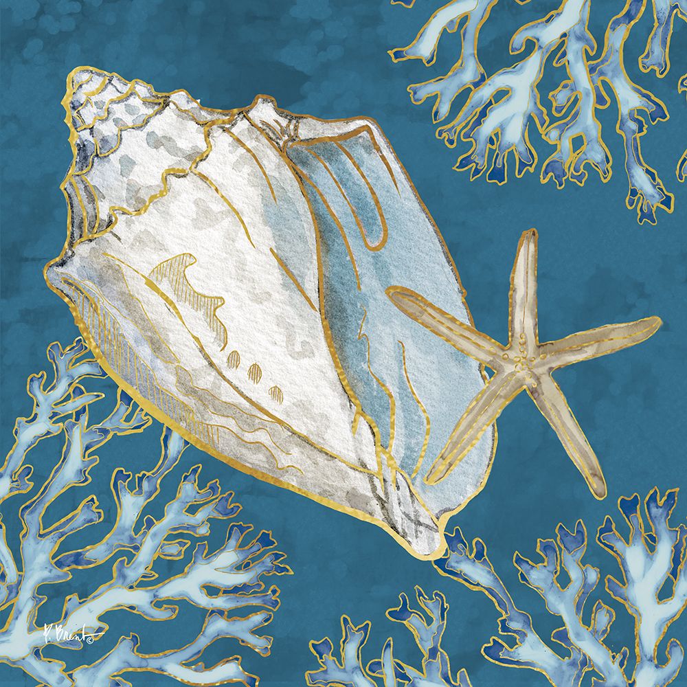 Playa Shells III - Indigo art print by Paul Brent for $57.95 CAD