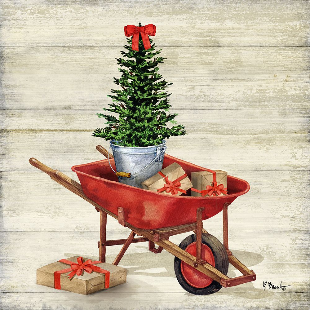 Christmas Wagon I art print by Paul Brent for $57.95 CAD