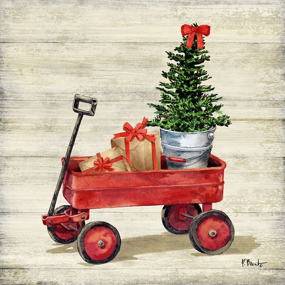 Christmas Wagon II art print by Paul Brent for $57.95 CAD