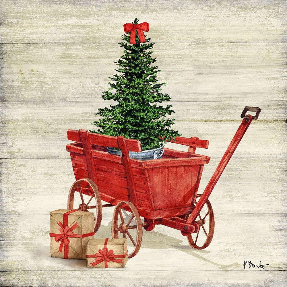 Christmas Wagon III art print by Paul Brent for $57.95 CAD
