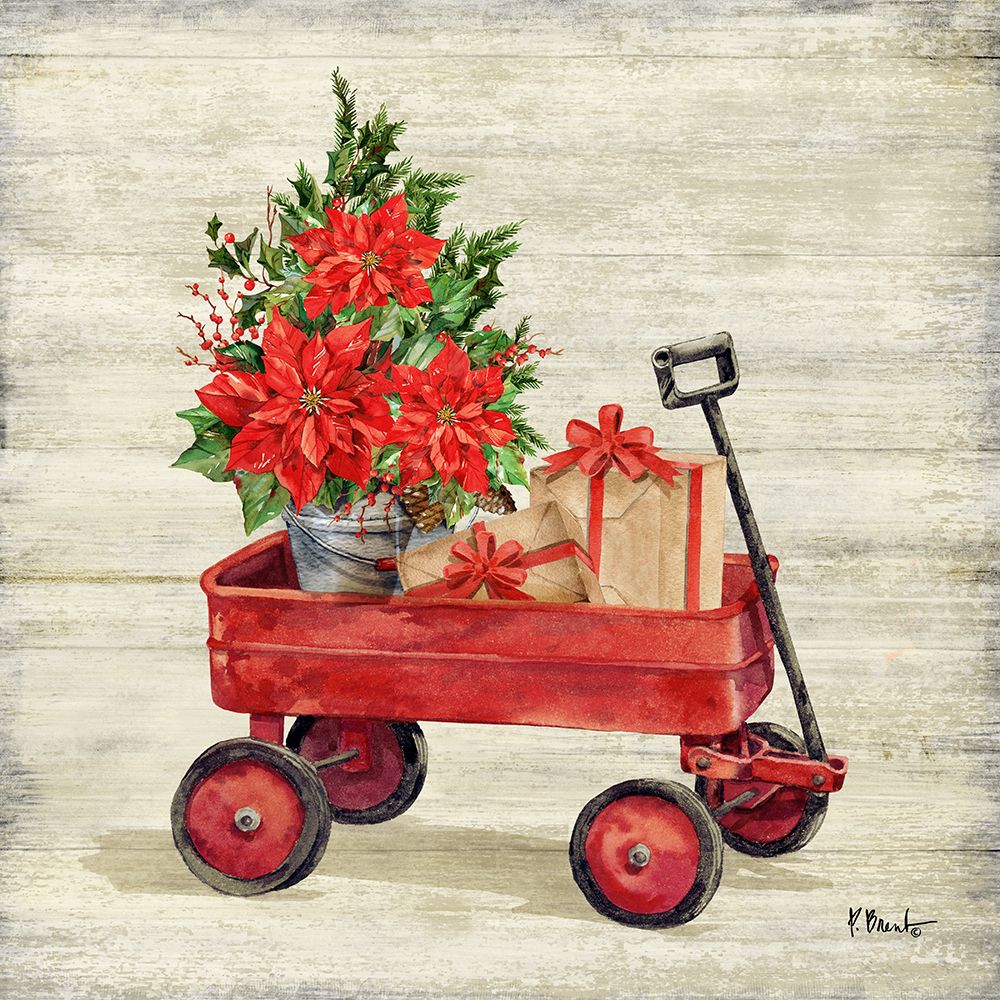 Christmas Wagon V art print by Paul Brent for $57.95 CAD