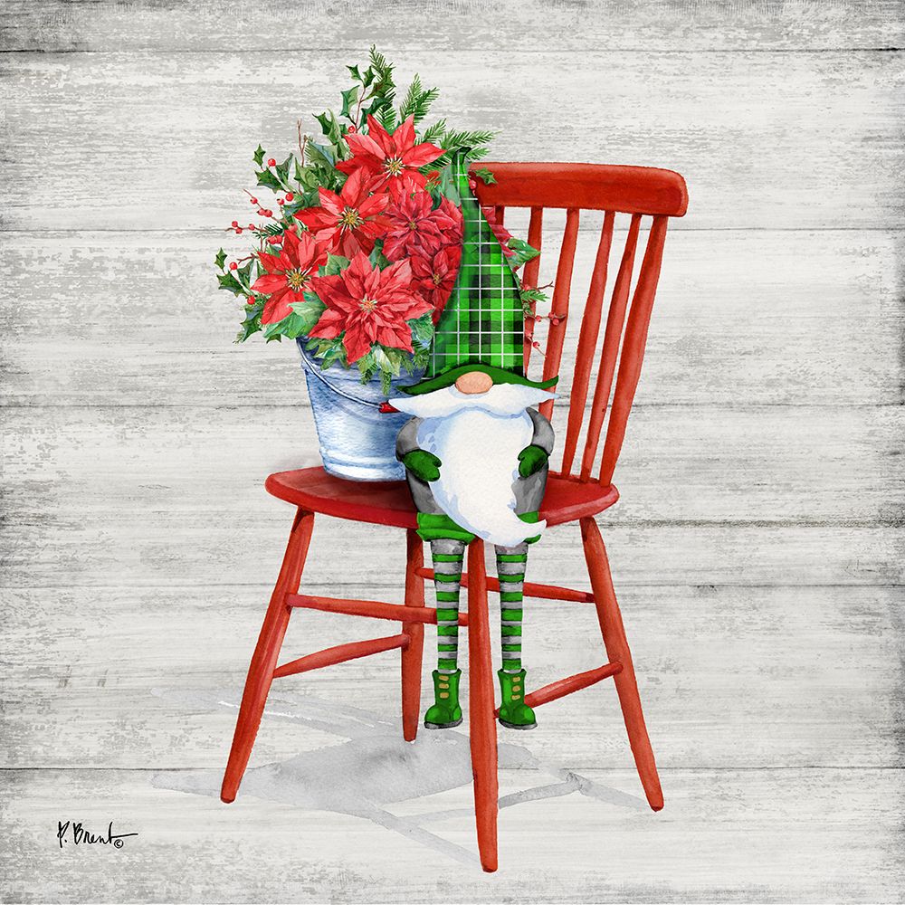Poinsettia Gnome II art print by Paul Brent for $57.95 CAD