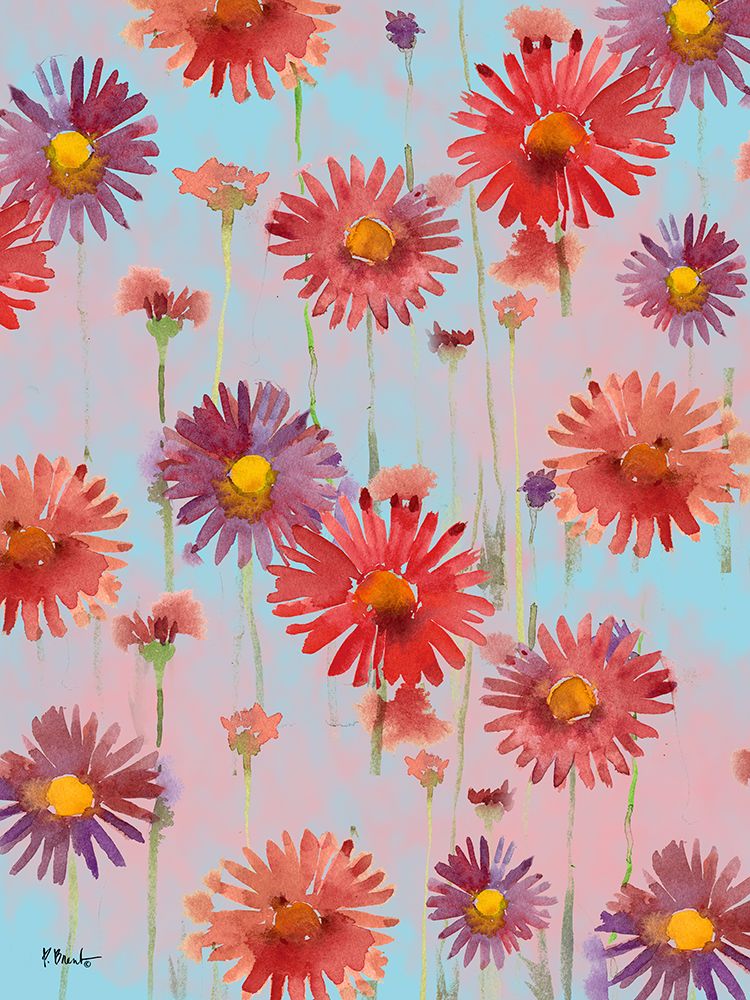 Floral Cascade I art print by Paul Brent for $57.95 CAD