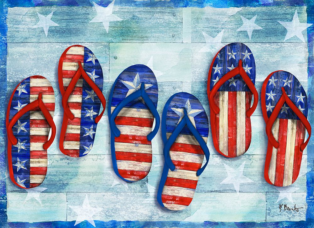 Freedom Flip Flops Horizontal art print by Paul Brent for $57.95 CAD