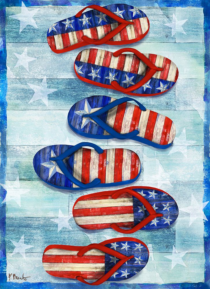 Freedom Flip Flops Vertical art print by Paul Brent for $57.95 CAD