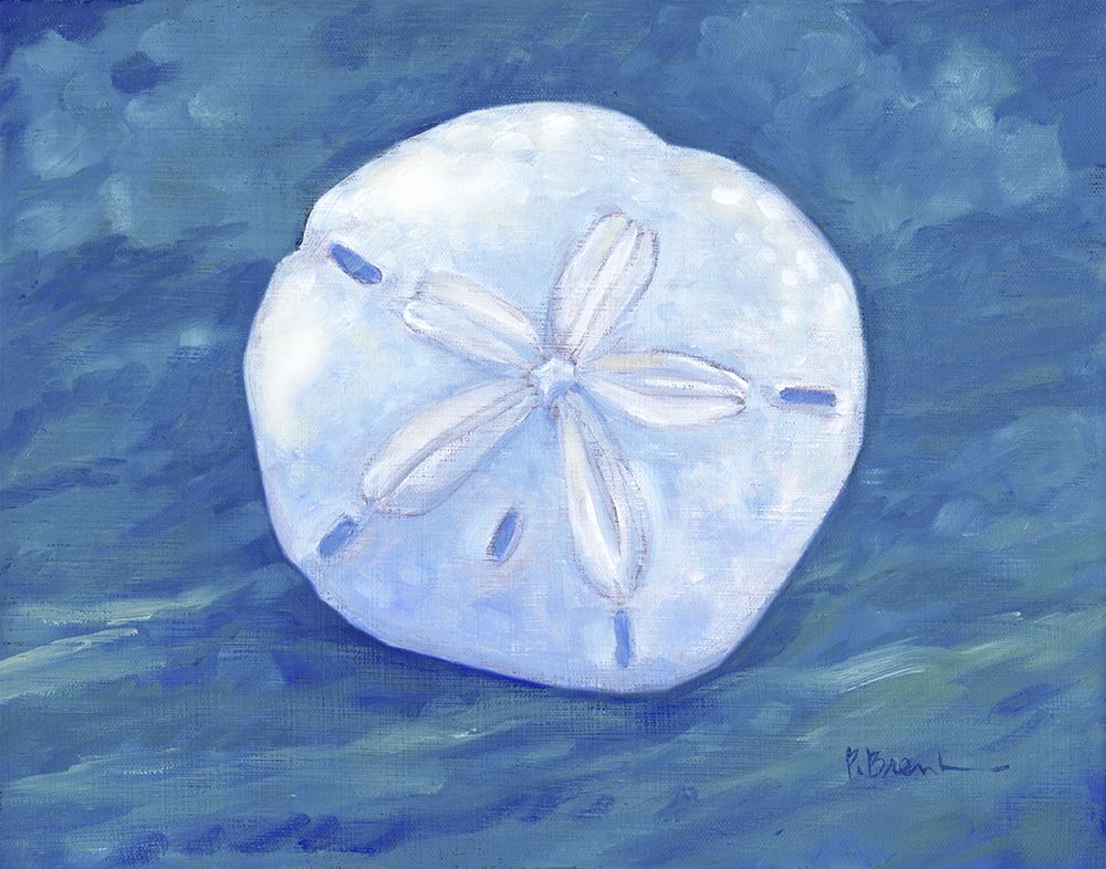 Impressions of Shells I - Sand Dollar - Indigo art print by Paul Brent for $57.95 CAD