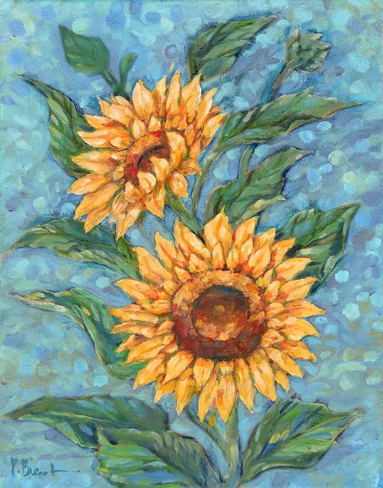 Impressions of Sunflowers III - Bright art print by Paul Brent for $57.95 CAD