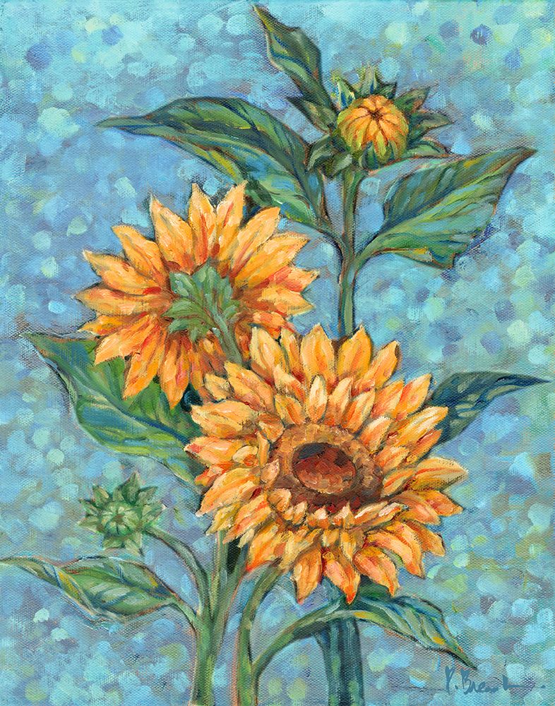 Impressions of Sunflowers IV - Bright art print by Paul Brent for $57.95 CAD
