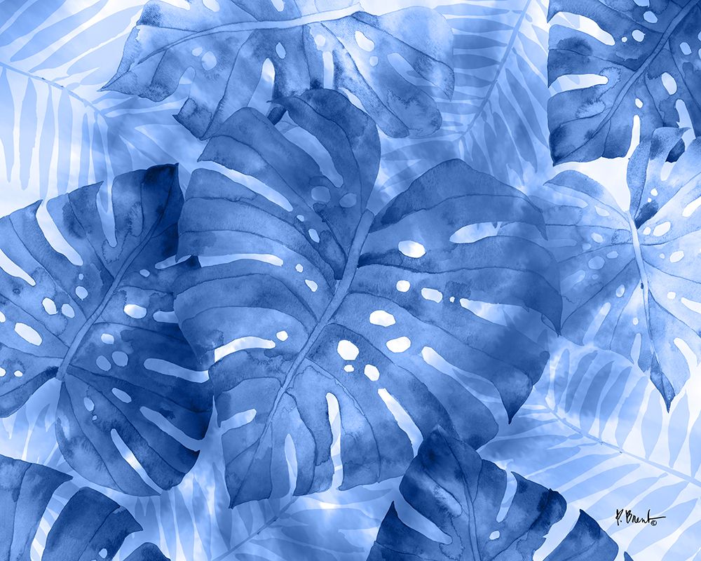Tie Dye Palm Frond - Indigo art print by Paul Brent for $57.95 CAD