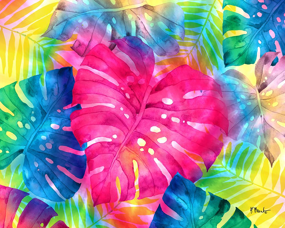 Tie Dye Palm Frond art print by Paul Brent for $57.95 CAD