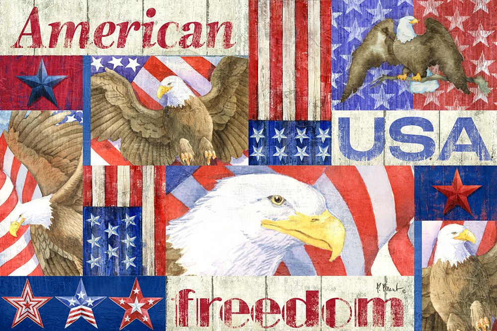 Patriotic Fragments Horizontal art print by Paul Brent for $57.95 CAD