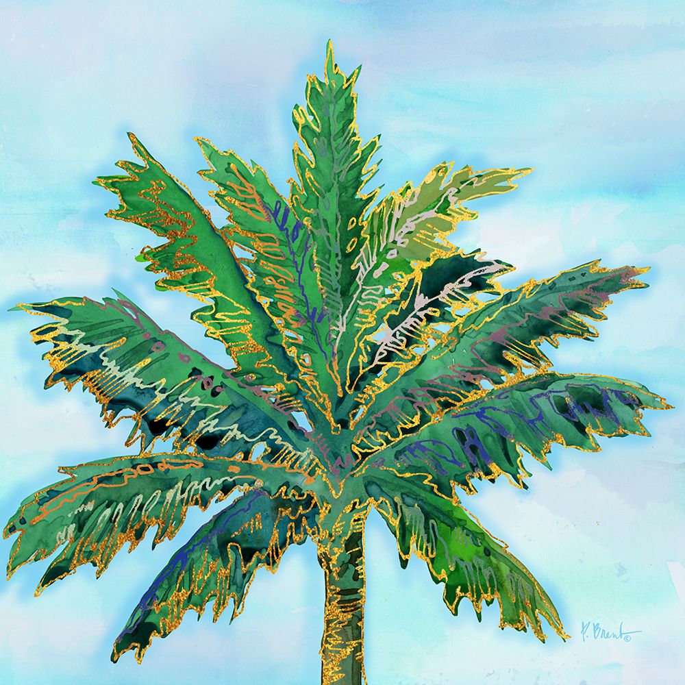 Hana Palm I - Blue art print by Paul Brent for $57.95 CAD