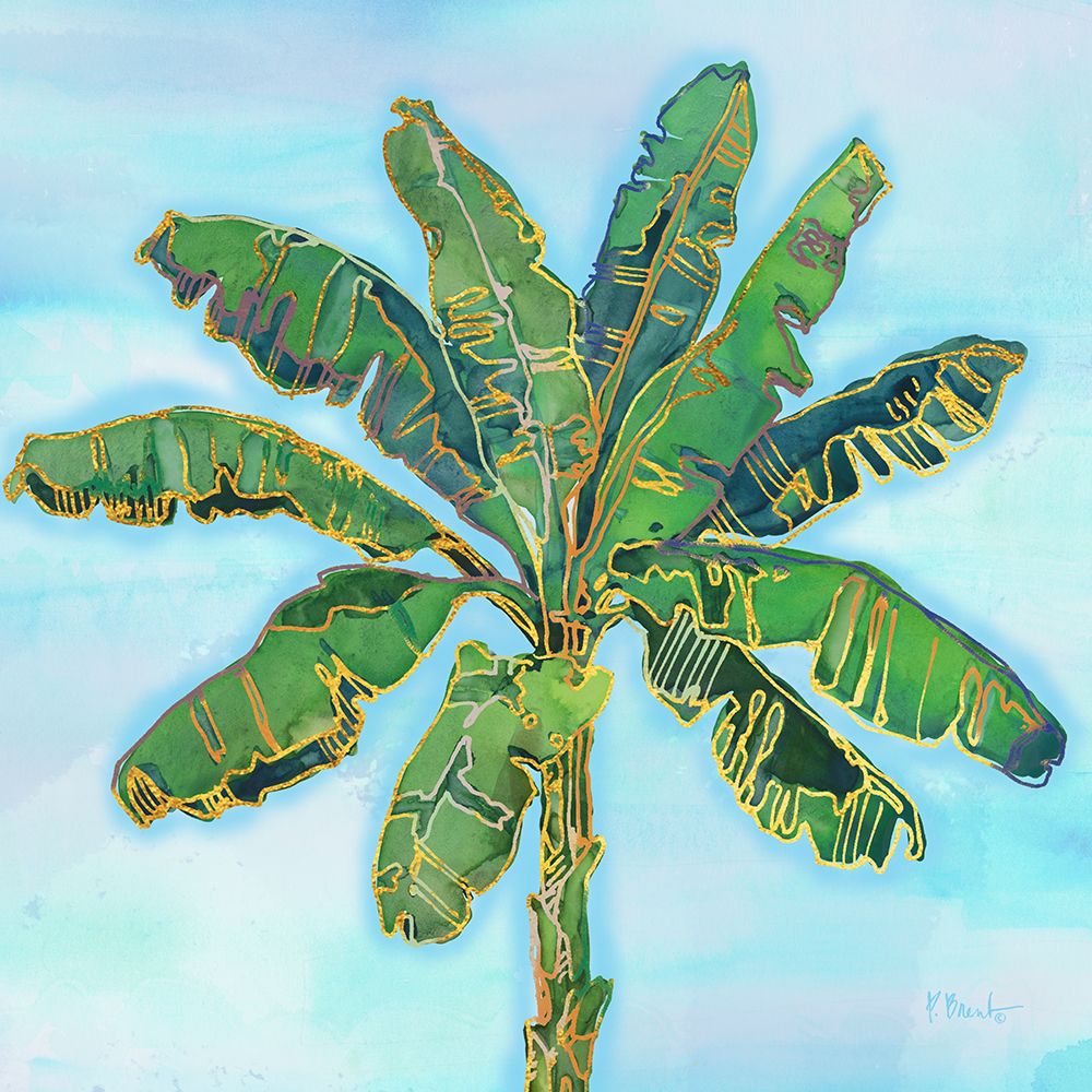 Hana Palm II - Blue art print by Paul Brent for $57.95 CAD