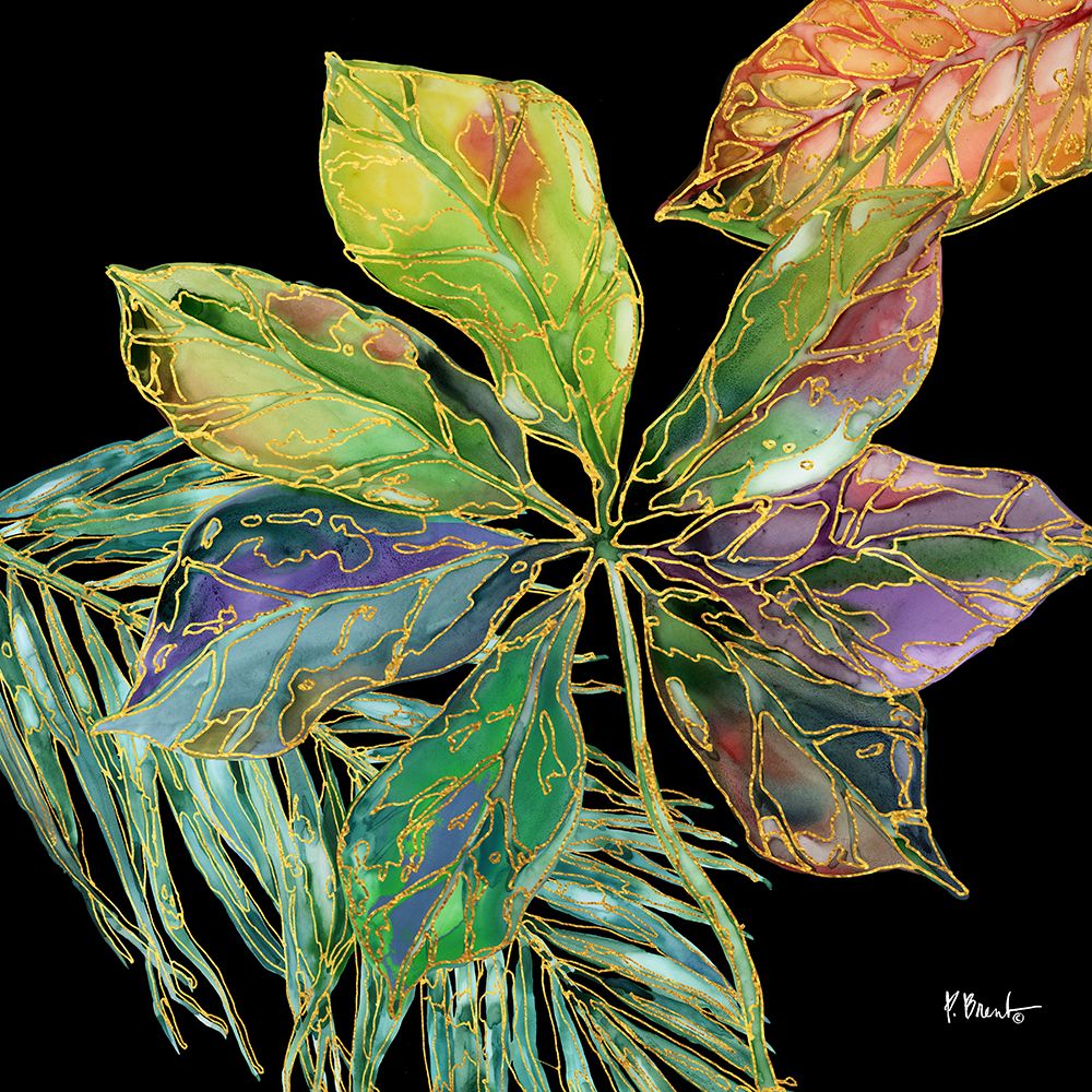 Spectrum Palm Fronds III - Black art print by Paul Brent for $57.95 CAD