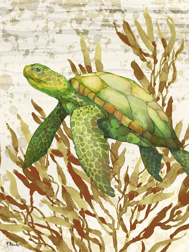 Calypso Turtles Vertical II art print by Paul Brent for $57.95 CAD