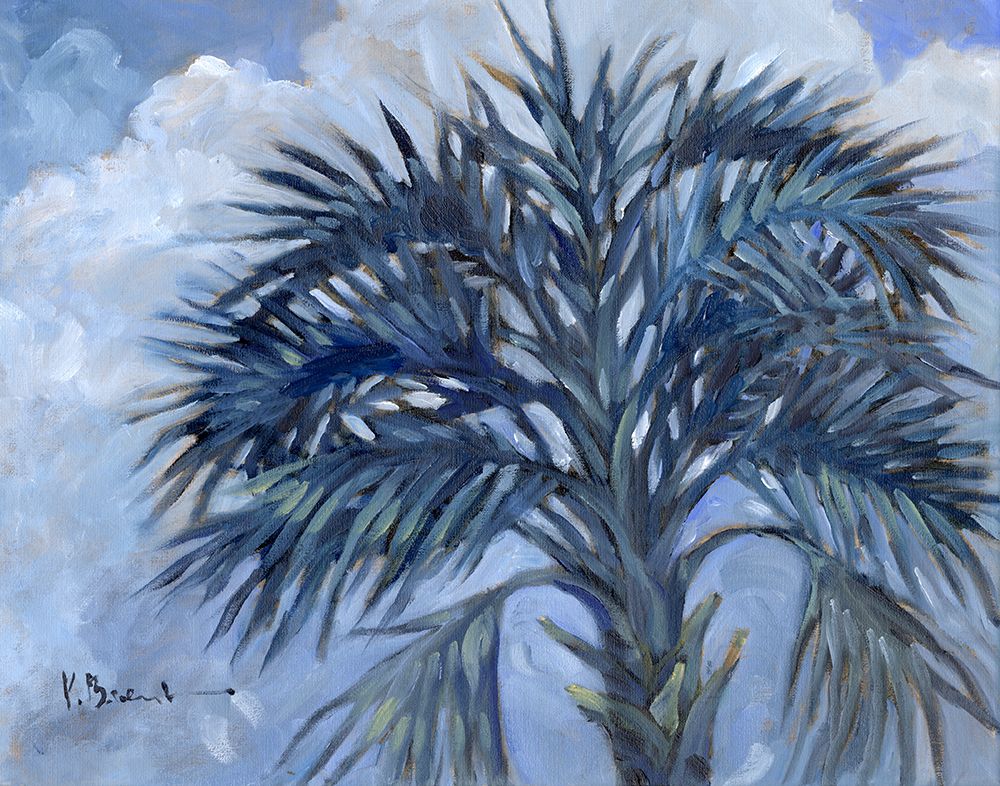 Impressions of Palms Indigo - Solo Palm art print by Paul Brent for $57.95 CAD