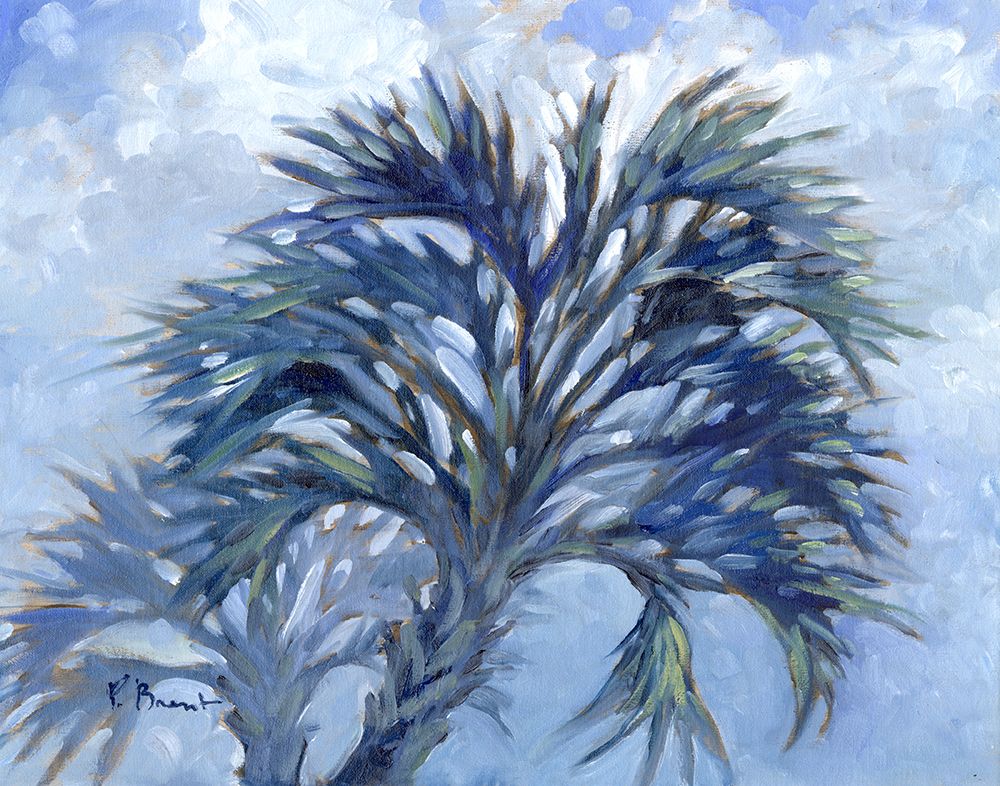 Impressions of Palms Indigo - Twin Palms art print by Paul Brent for $57.95 CAD