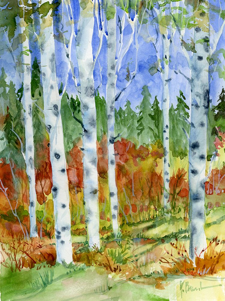 Autumn Birch Forest art print by Paul Brent for $57.95 CAD