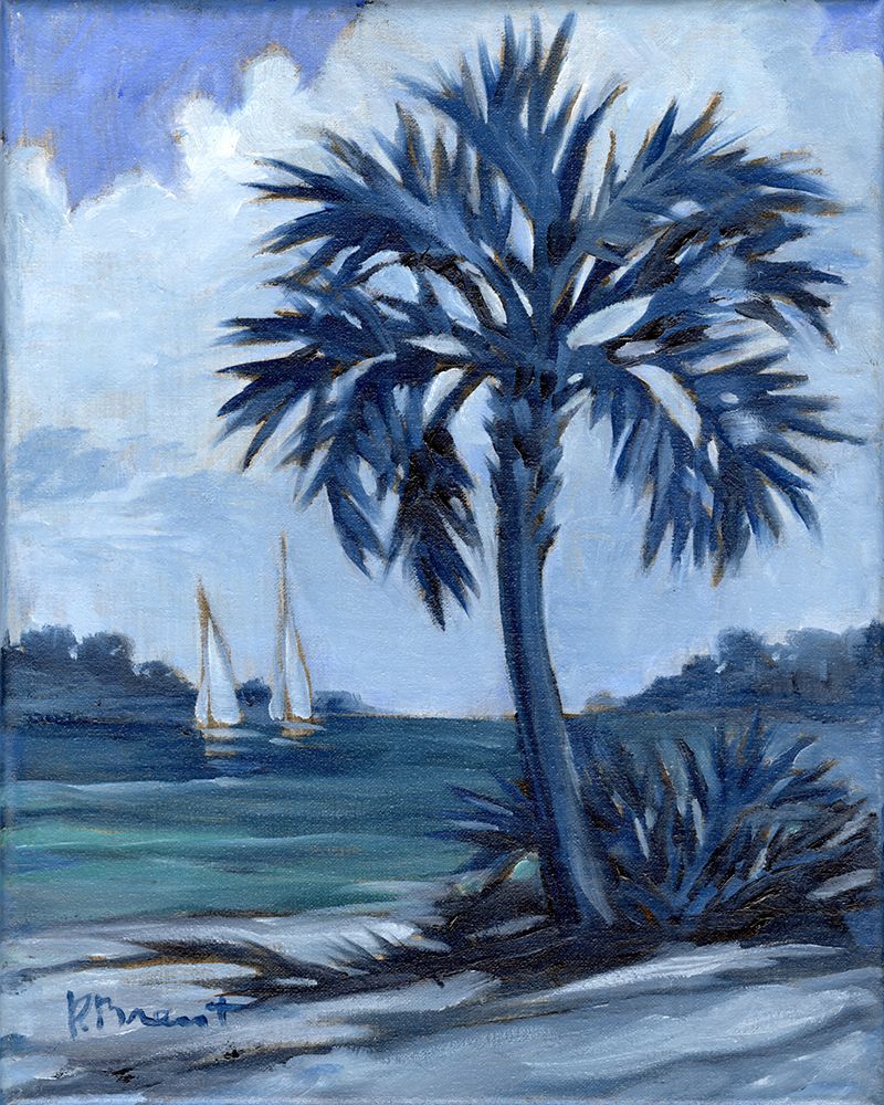Impressions of Palms Indigo - Bayside II art print by Paul Brent for $57.95 CAD