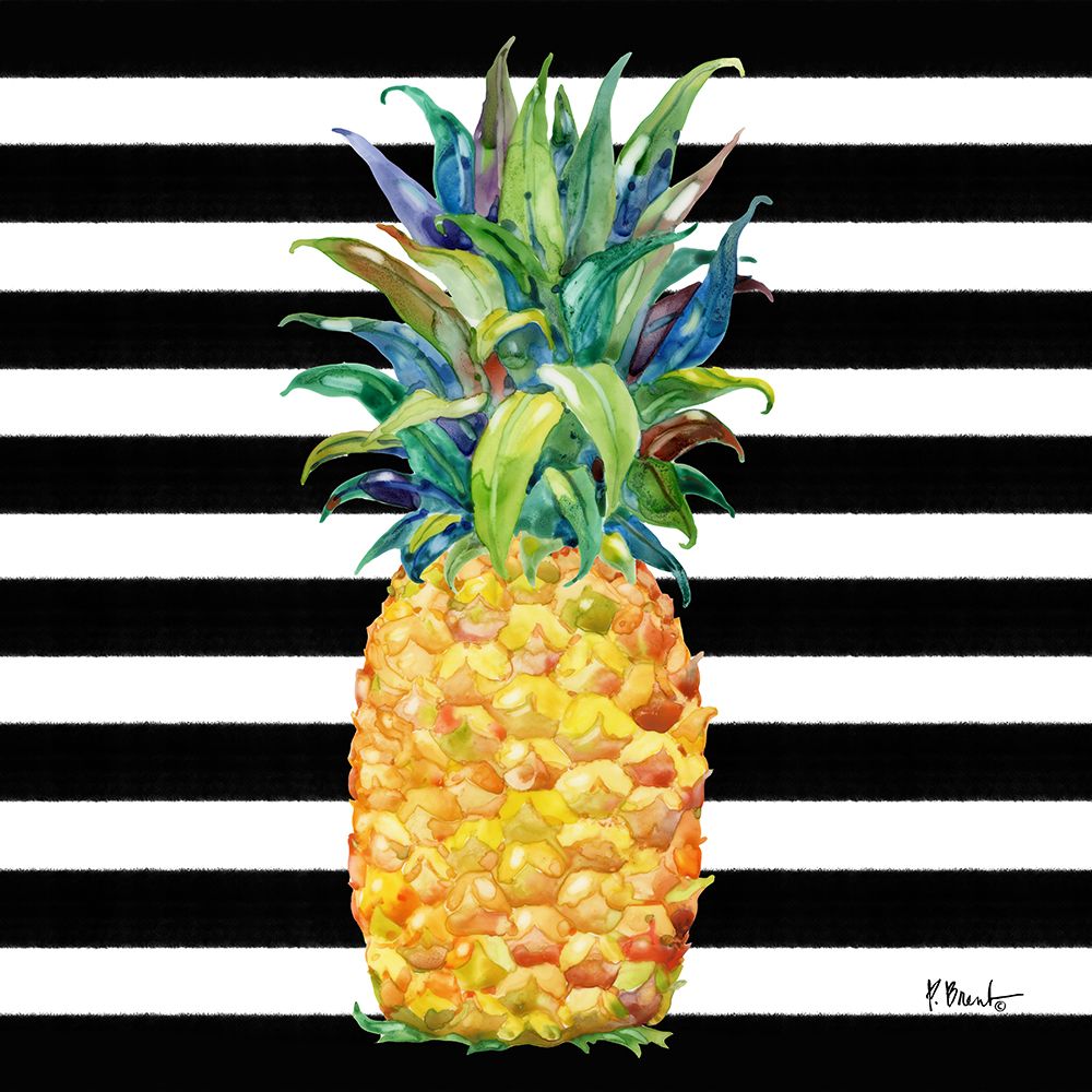 Kona Pineapple II - Black Stripe art print by Paul Brent for $57.95 CAD
