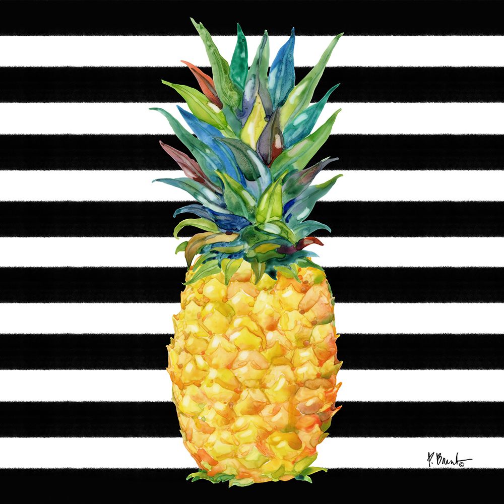 Kona Pineapple III - Black Stripe art print by Paul Brent for $57.95 CAD