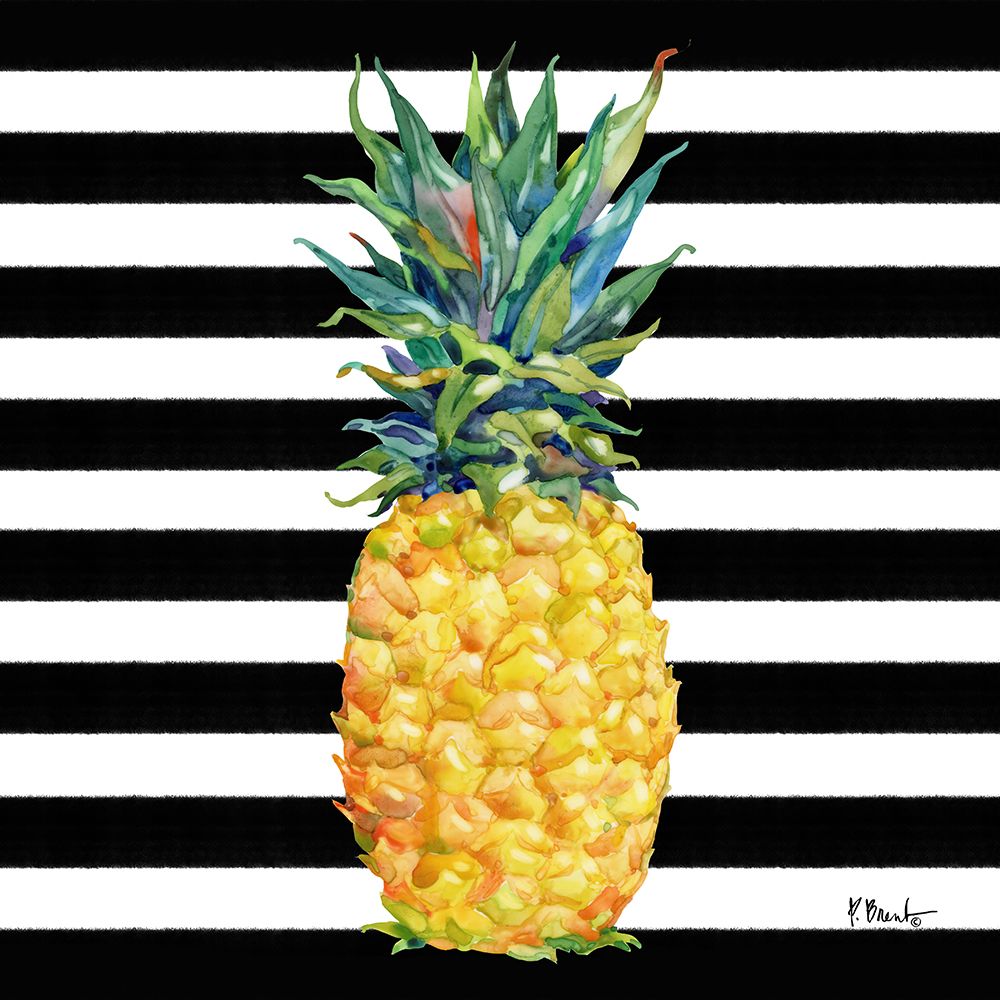 Kona Pineapple IV - Black Stripe art print by Paul Brent for $57.95 CAD