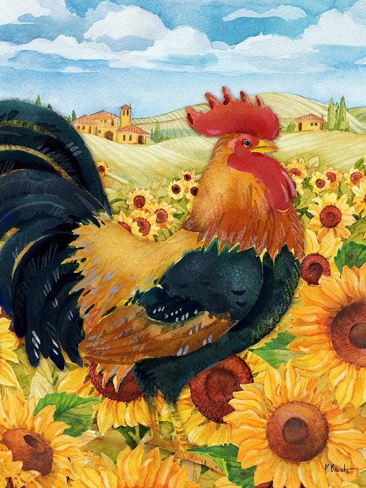 Sunflower Roost Vertical art print by Paul Brent for $57.95 CAD