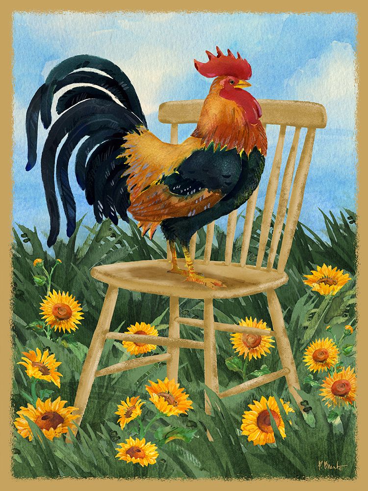 Field Rooster art print by Paul Brent for $57.95 CAD