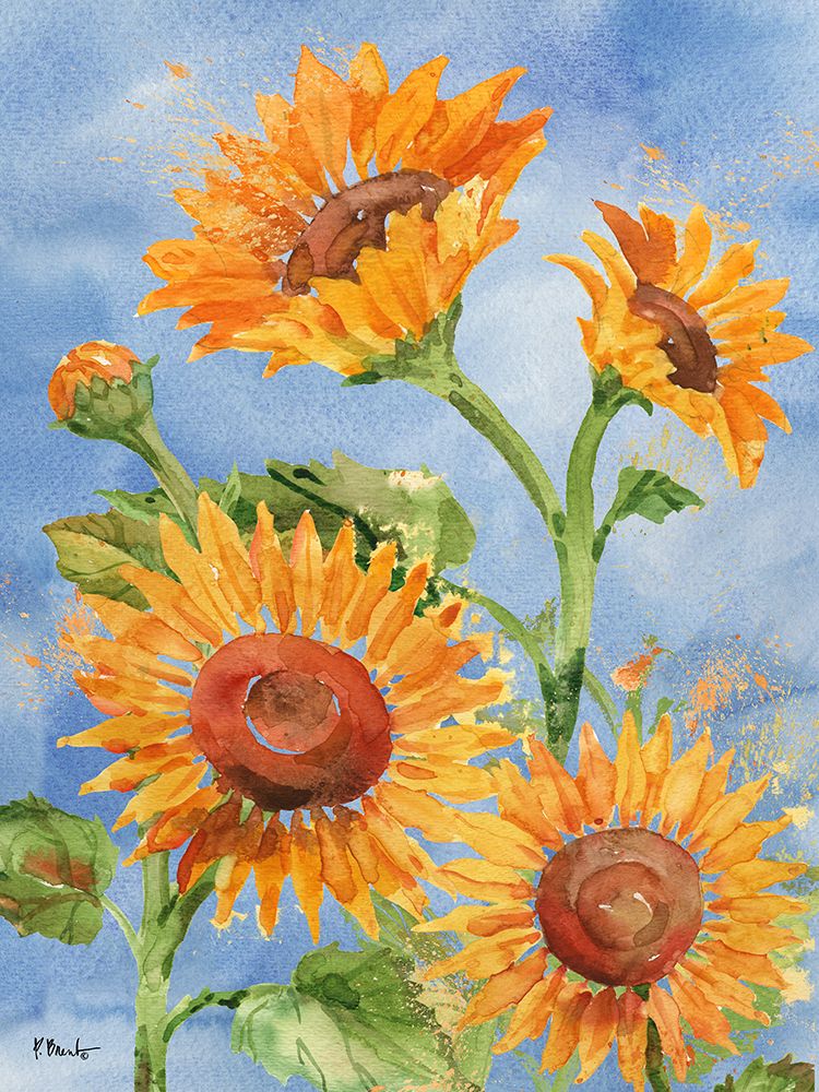 Arianna Sunflowers Vertical art print by Paul Brent for $57.95 CAD