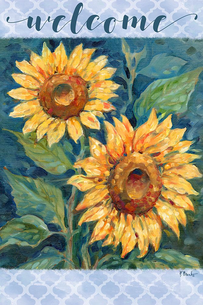 Impressions of Sunflowers Vertical art print by Paul Brent for $57.95 CAD