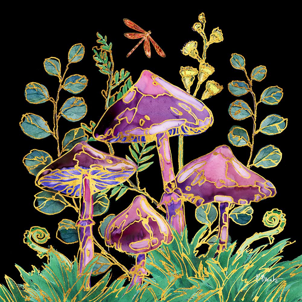 Far Out Mushrooms III art print by Paul Brent for $57.95 CAD