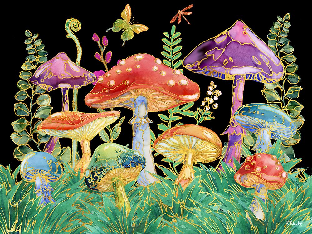 Far Out Mushrooms Horizontal art print by Paul Brent for $57.95 CAD