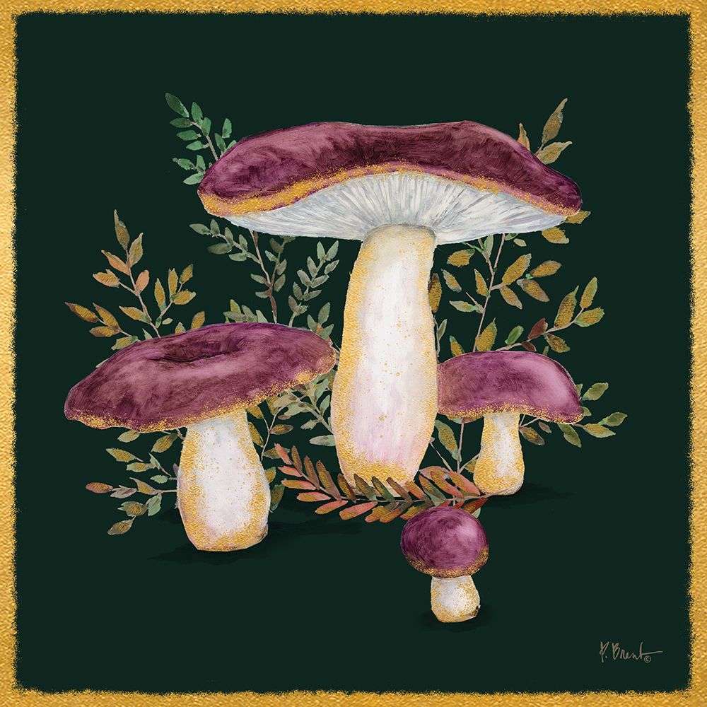 Gilded Mushrooms II art print by Paul Brent for $57.95 CAD