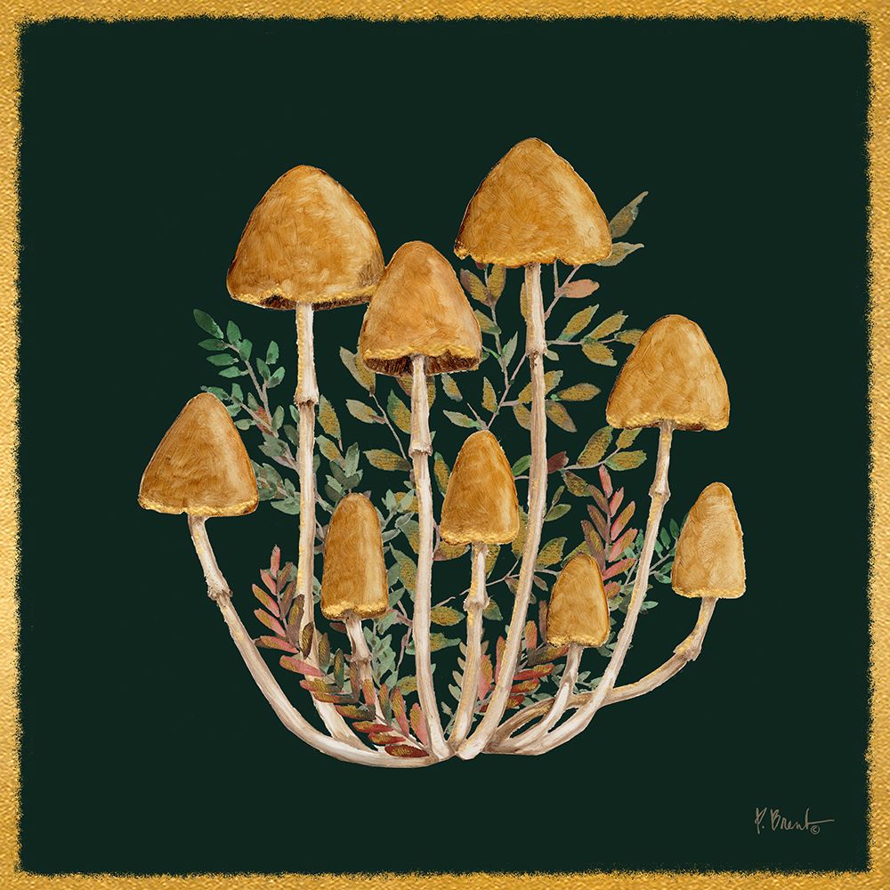 Gilded Mushrooms III art print by Paul Brent for $57.95 CAD
