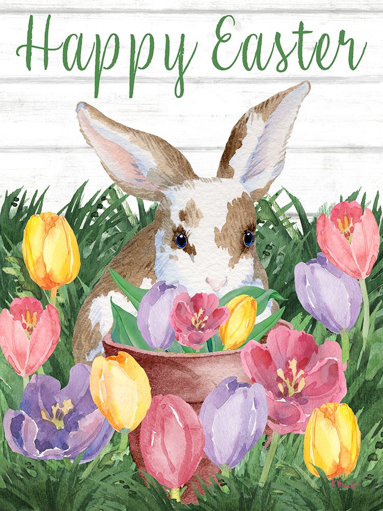 Floral Field Bunny I - Wood art print by Paul Brent for $57.95 CAD